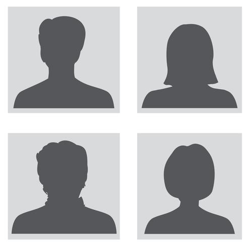 Conjunto de avatar Perfil de personas siluetas vector