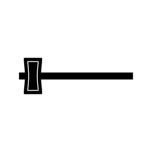 Sledge hammer Glyph Black Icon vector