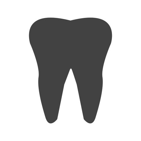 tooth Glyph Black Icon vector