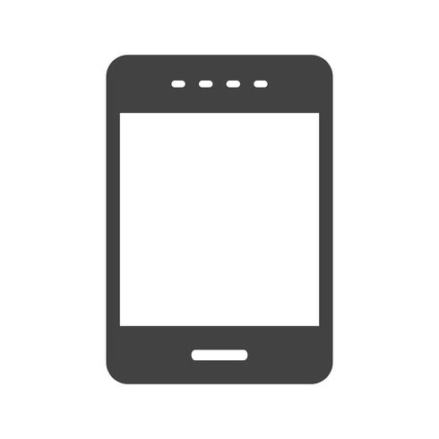 Phone Glyph Black Icon vector