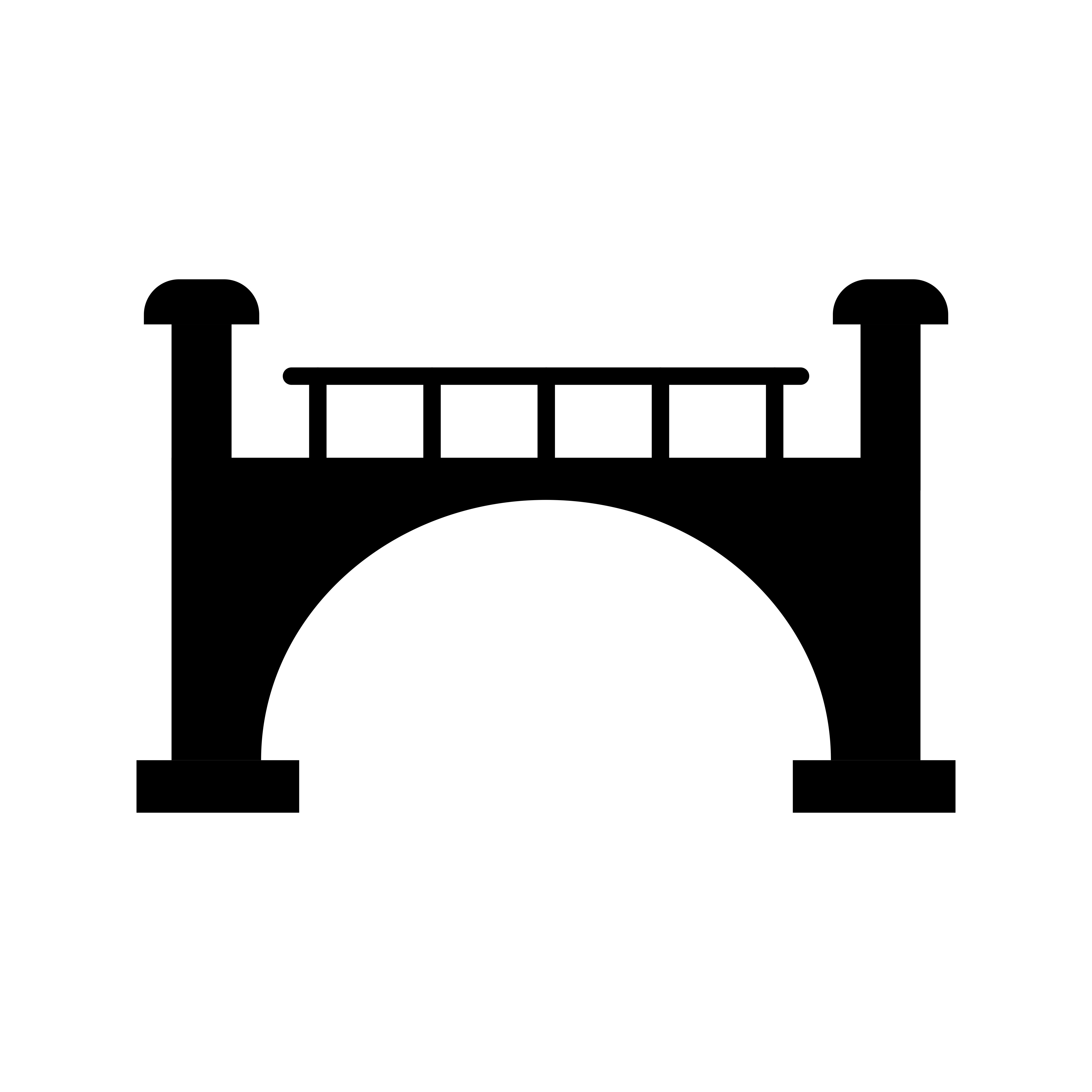 Download Bridge Glyph Black Icon - Download Free Vectors, Clipart Graphics & Vector Art