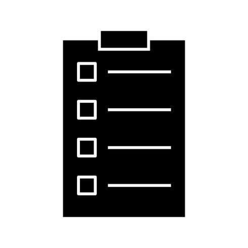 Tasks Glyph Black Icon vector