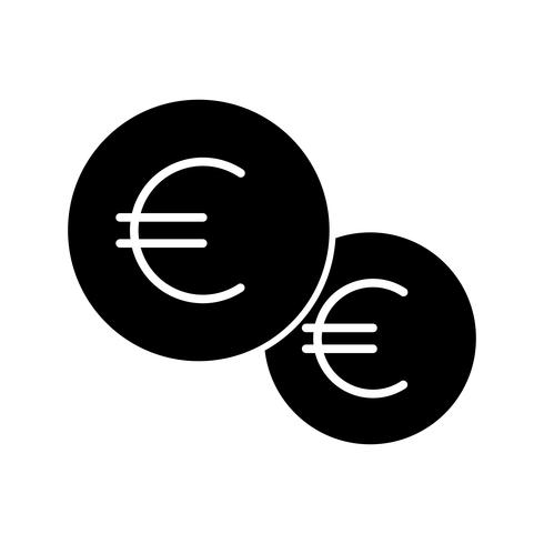 Monedas Glyph Black Icon vector