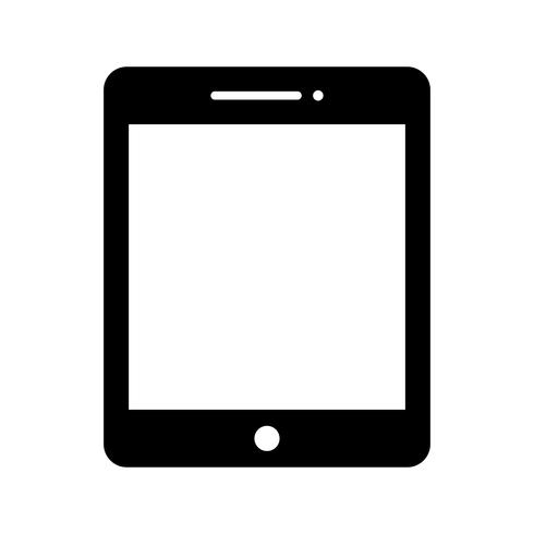 Tablet Glyph Black Icon vector