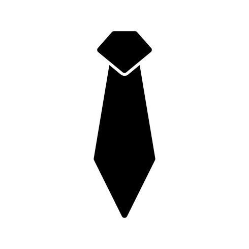 Tie Glyph Black Icon vector