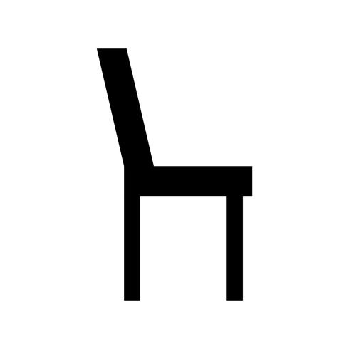 Chair Glyph Black Icon vector