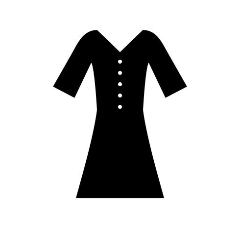 Icono de Glyph negro de ropa vector