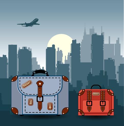 Vector suitcases