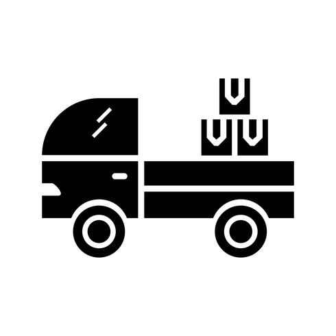 Cargo Glyph Black Icon vector