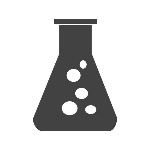 Test tube Glyph Black Icon vector