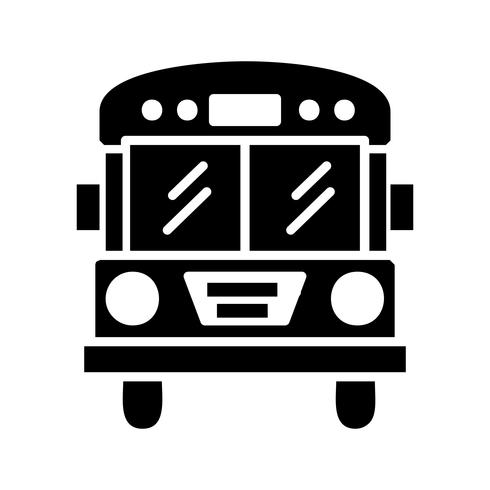 Icono de autobús glifo negro vector