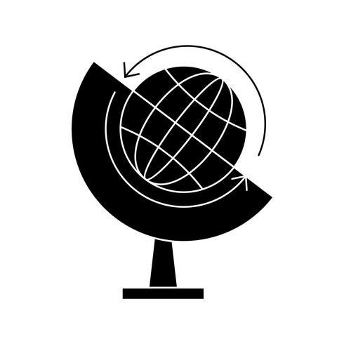 Globe Glyph Black Icon vector