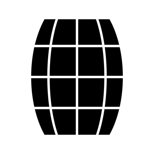Barrel Glyph Black Icon vector