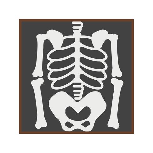Icono de esqueleto plano vector