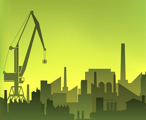 Industrial city vector