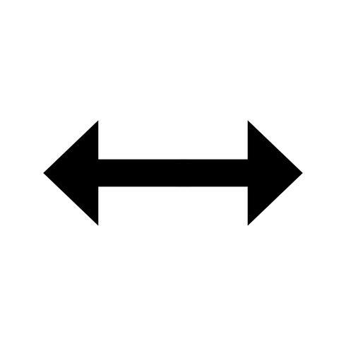 Left-Right Glyph Black Icon vector