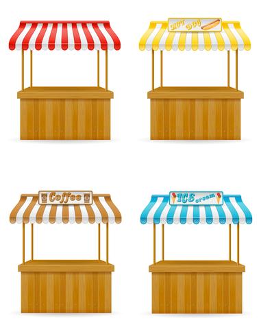 street food stall vector illustration