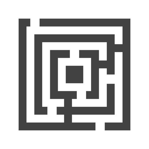 Maze Glyph Black Icon vector
