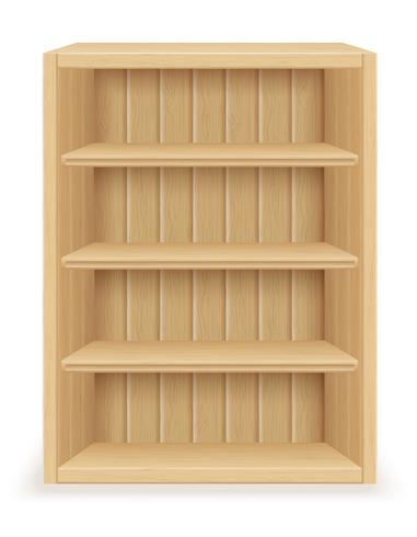 bookshelf furniture made of wood vector illustration