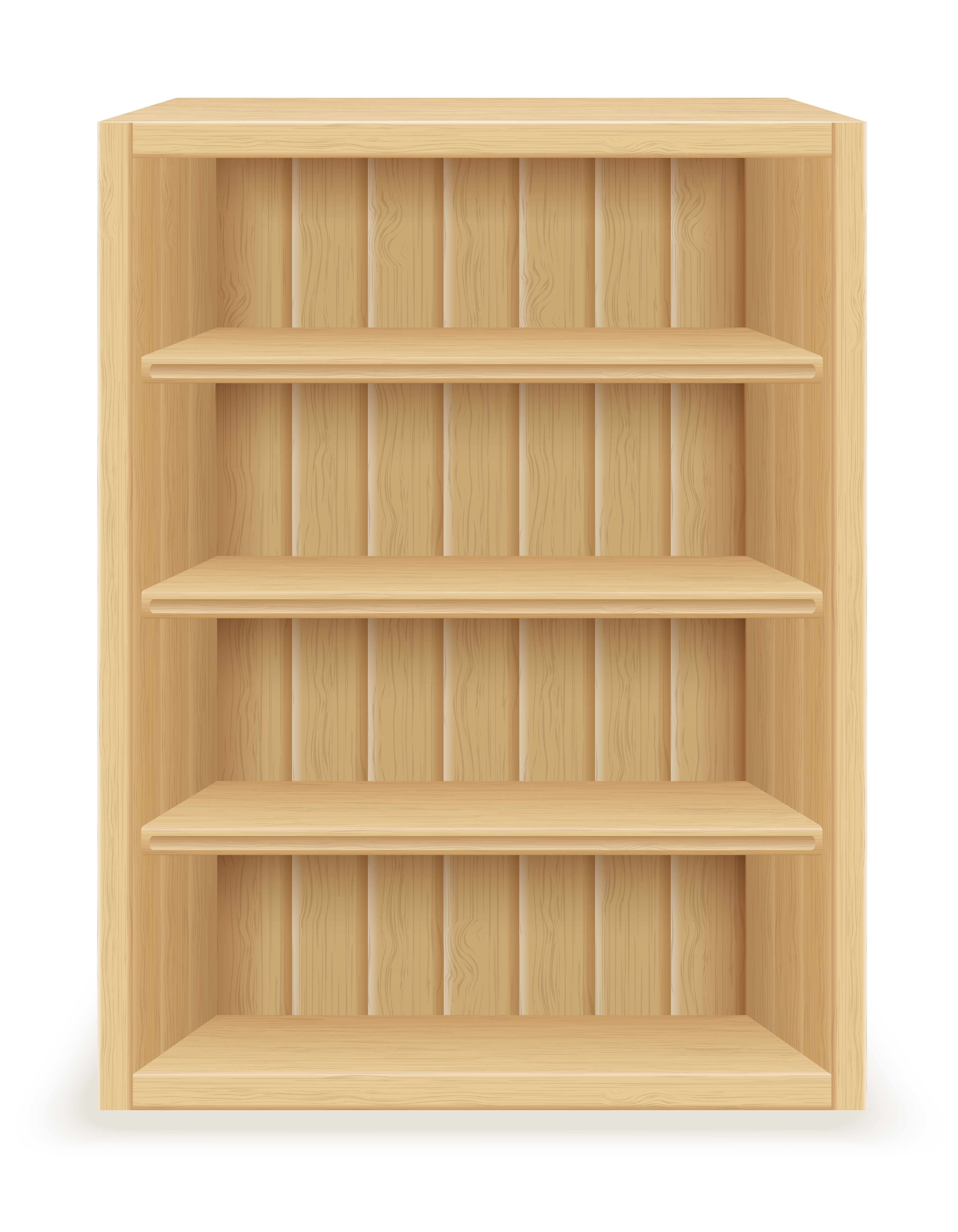 bookshelf furniture made of wood vector illustration 512820 Vector Art