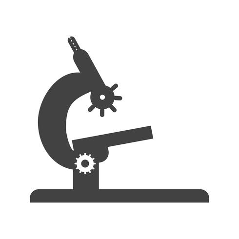 Microscope Glyph Black Icon vector