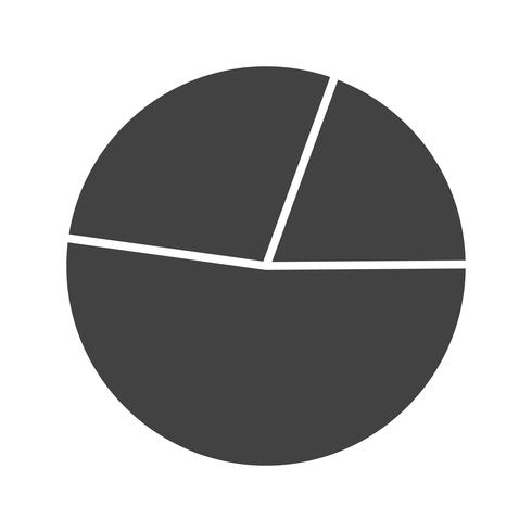 Pie chart Glyph Black Icon vector