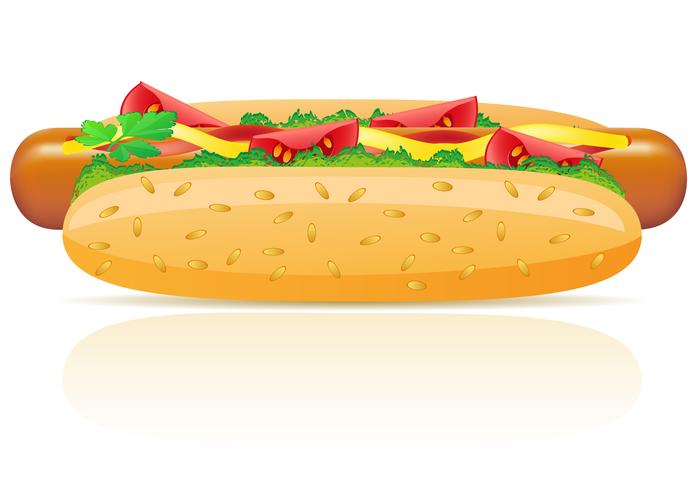 Ilustración de vector de Hot Dog