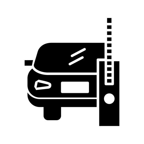 icono de glifo negro de coche vector