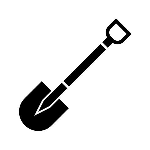 Shovel Glyph Black Icon vector