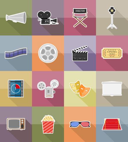 cinema flat icons flat icons vector illustration