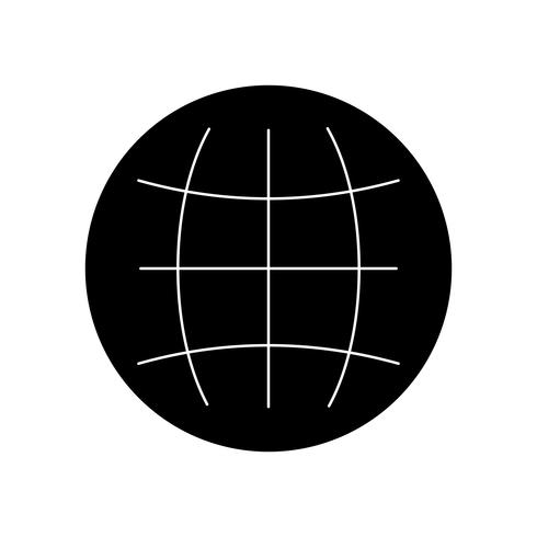Globe Glyph Black Icon vector