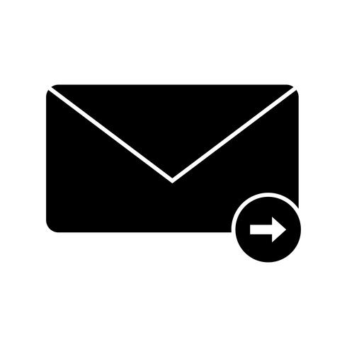 Send message Glyph Black Icon vector