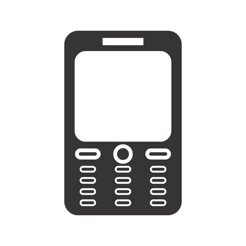 Cellphone Glyph Black Icon vector