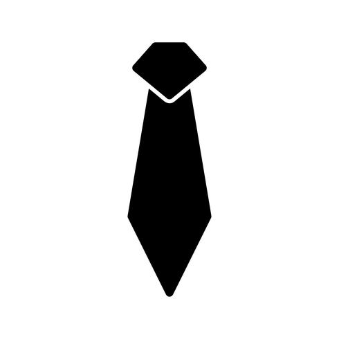 Tie Glyph Black Icon vector