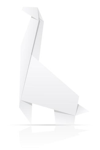 Ilustración de vector de origami papel jirafa