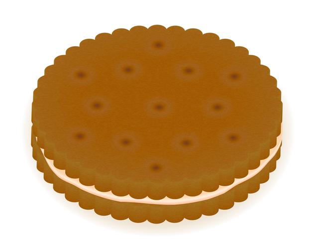 crispy biscuit cookie vector illustration