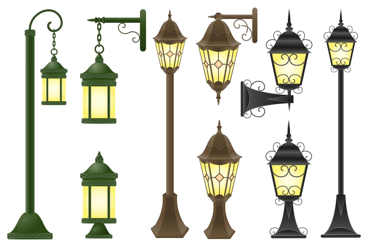 set streetlight vector illustration 513195 Vector Art at Vecteezy