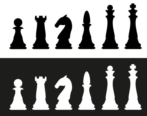 piezas de ajedrez vector illustration