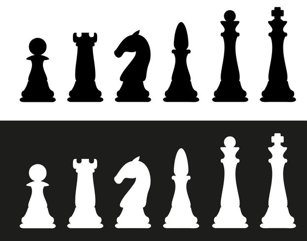 chess pieces vector illustration