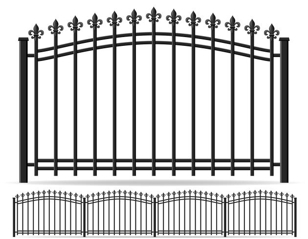 iron forged fence vector illustration