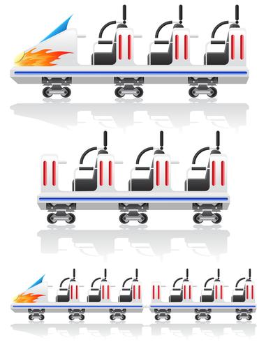 Ilustración de vector de remolques para montañas rusas