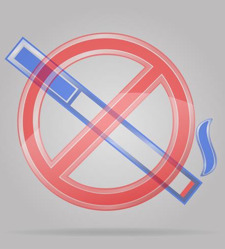 transparent sign no smoking vector illustration