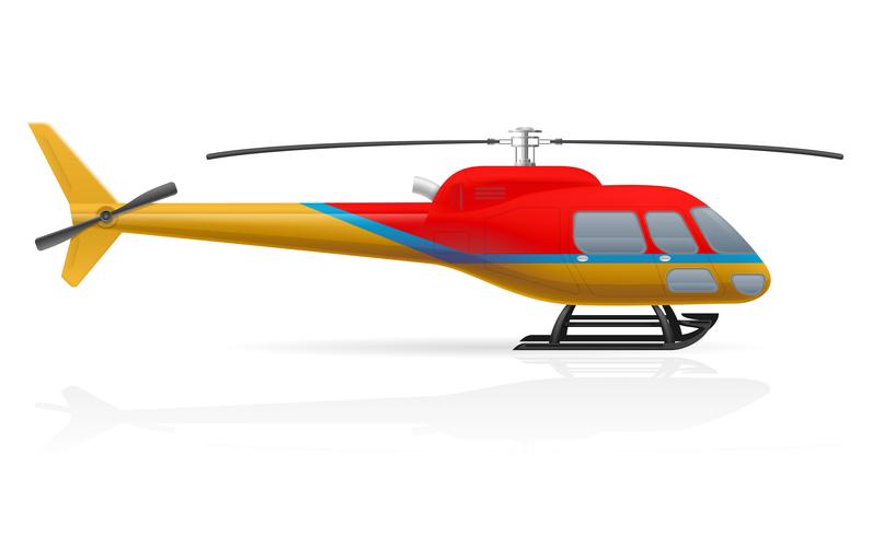 civilian passenger helicopter vector illustration