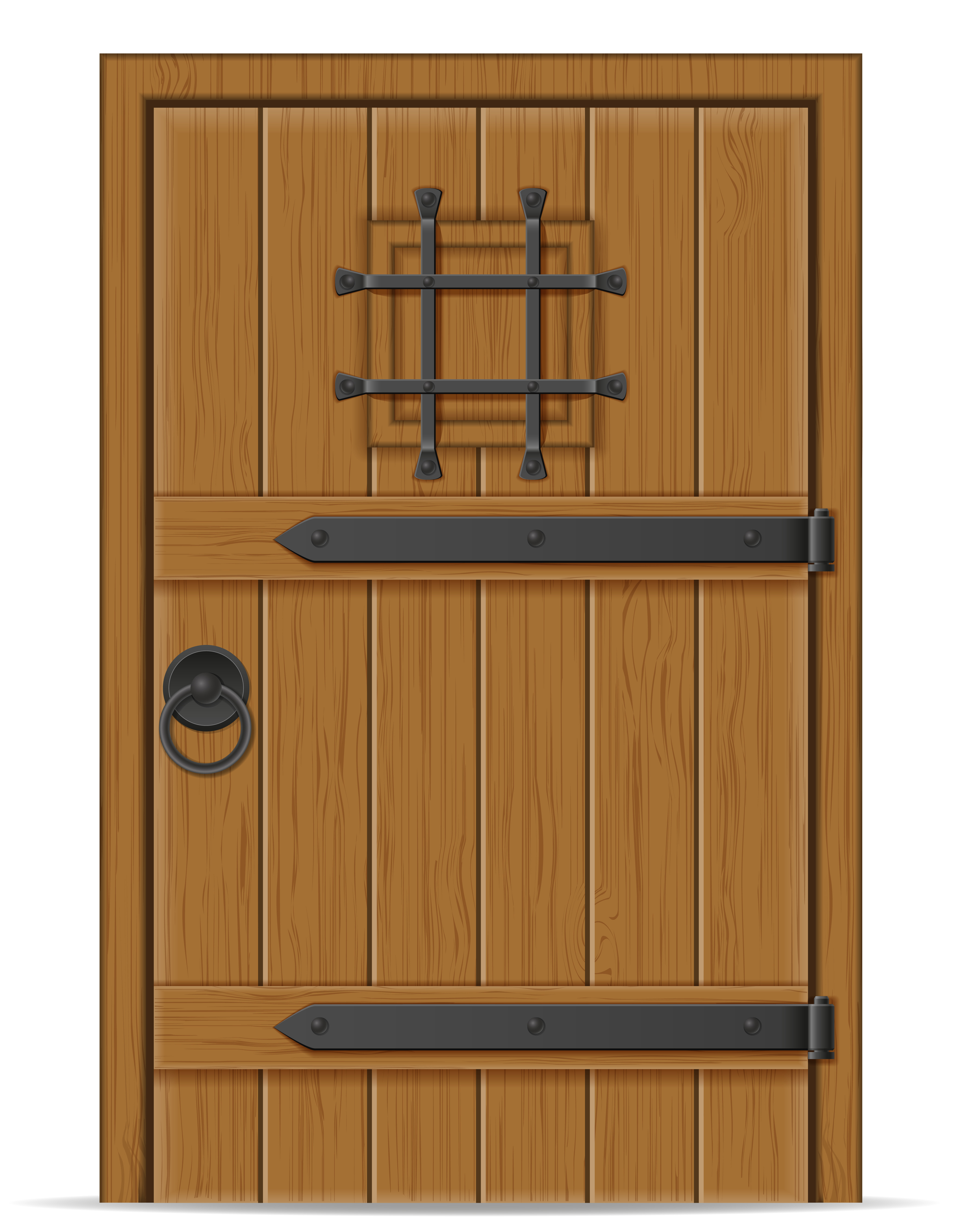 old wooden door vector illustration 513371 Vector Art at Vecteezy