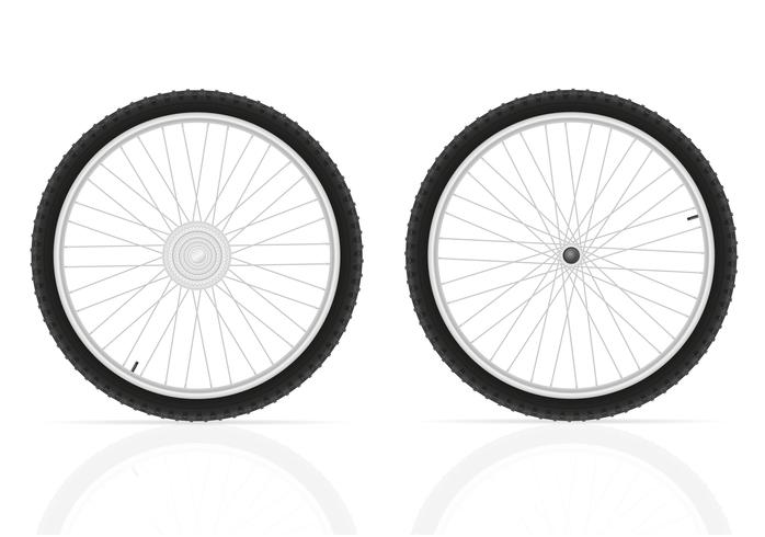 bicycle wheels vector illustration