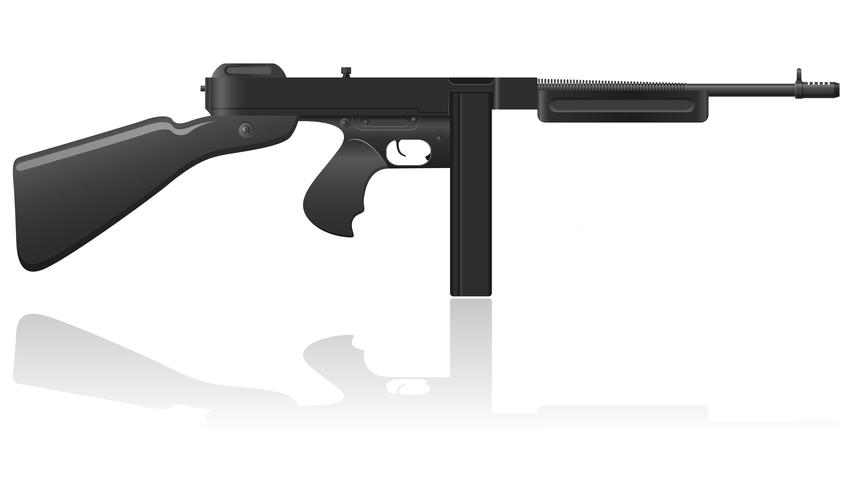 Ilustración de vector de Thompson pistola Thompson