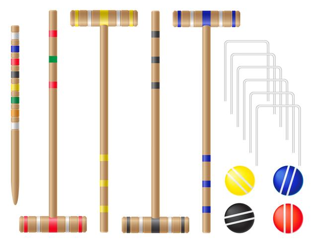 configurar equipo para ilustración vectorial croquet vector