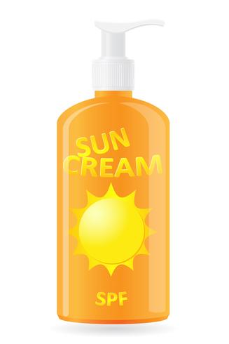 Ilustración de vector de crema solar