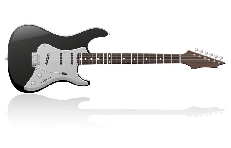 ilustración vectorial de guitarra eléctrica vector