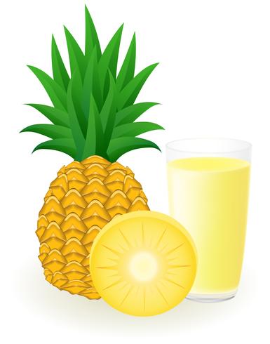 pineapple juice vector illustration